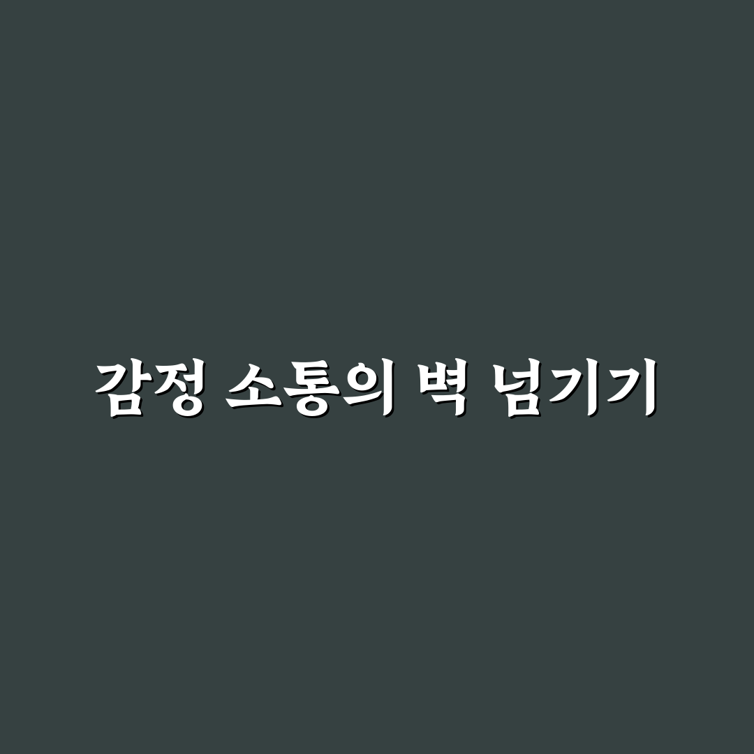 감정적으로 닫힌 파트너 현명하게 대처하는 법 추천