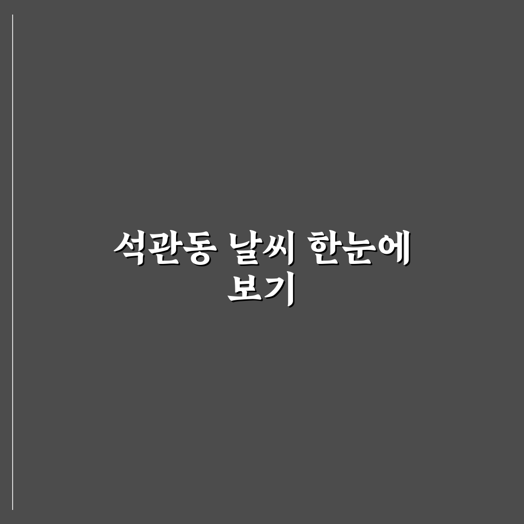 석관동 날씨 예보 직접 알아보니 변덕스러운 하루