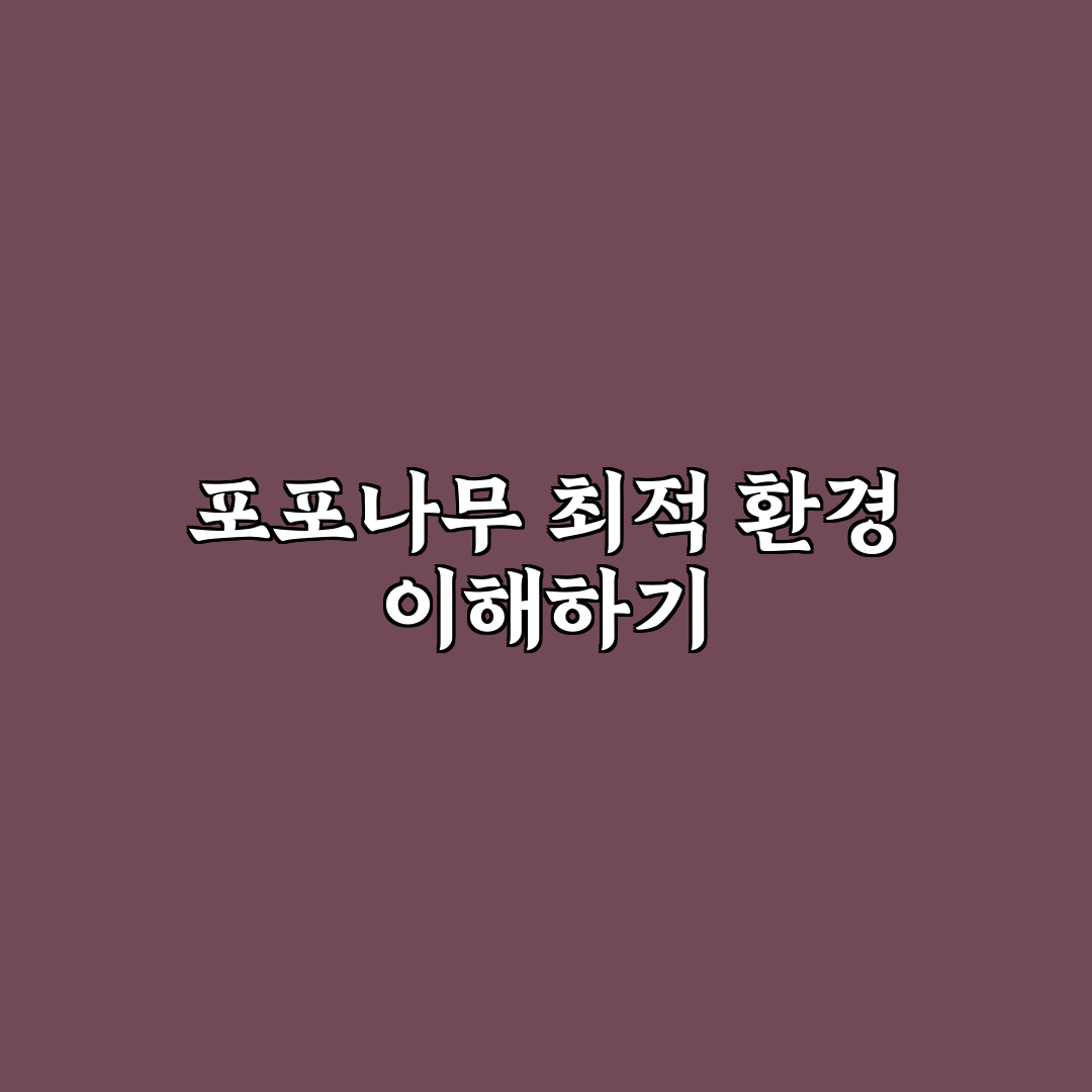 포포나무키우는방법 5가지 기준과 성장 관리 가이드