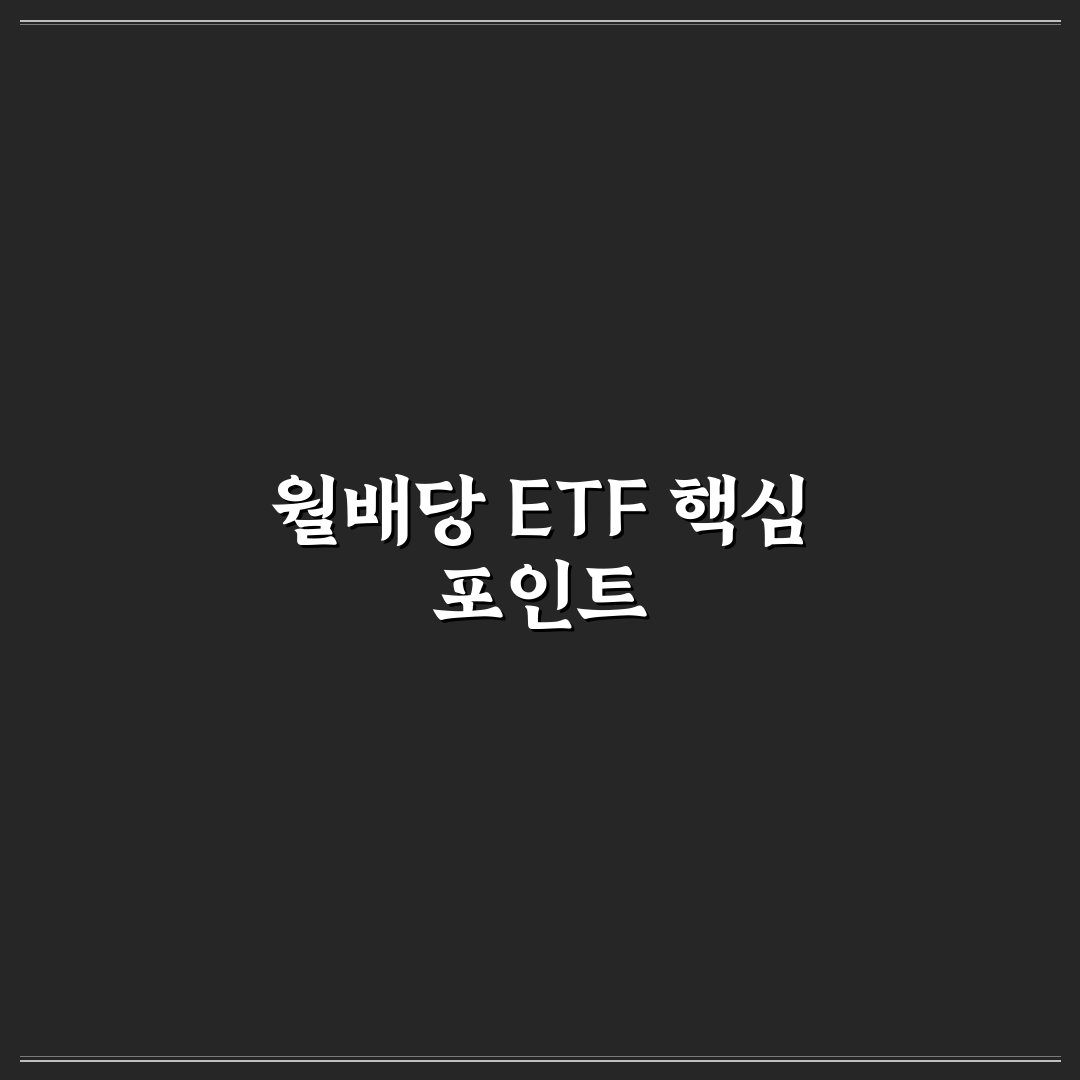 월배당 etf 순위와 배당수익률 비교 분석 가이드