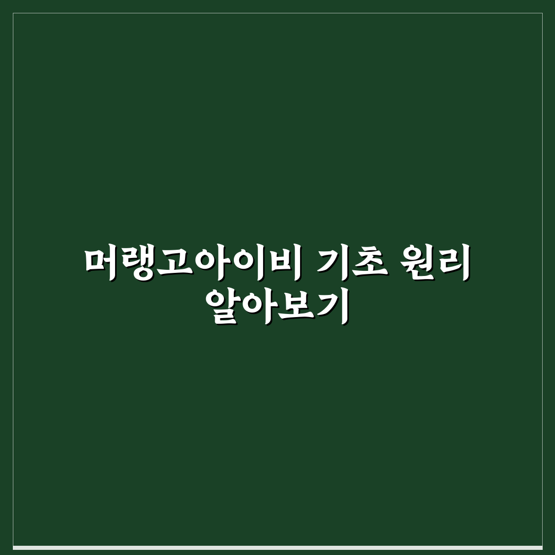 머랭고아이비 키우기 가이드와 건강 관리 체크포인트 총정리