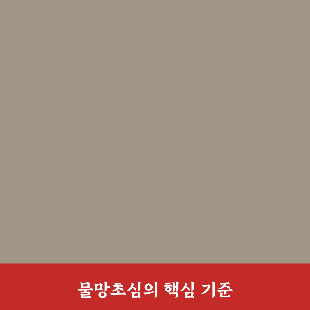 물망초심 비교와 판단을 위한 5가지 체크포인트