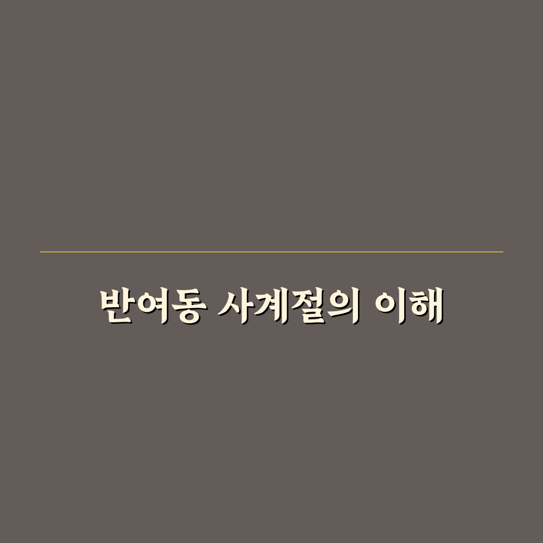 반여동 춘하추동 아파트 5가지 기준 비교 분석 가이드