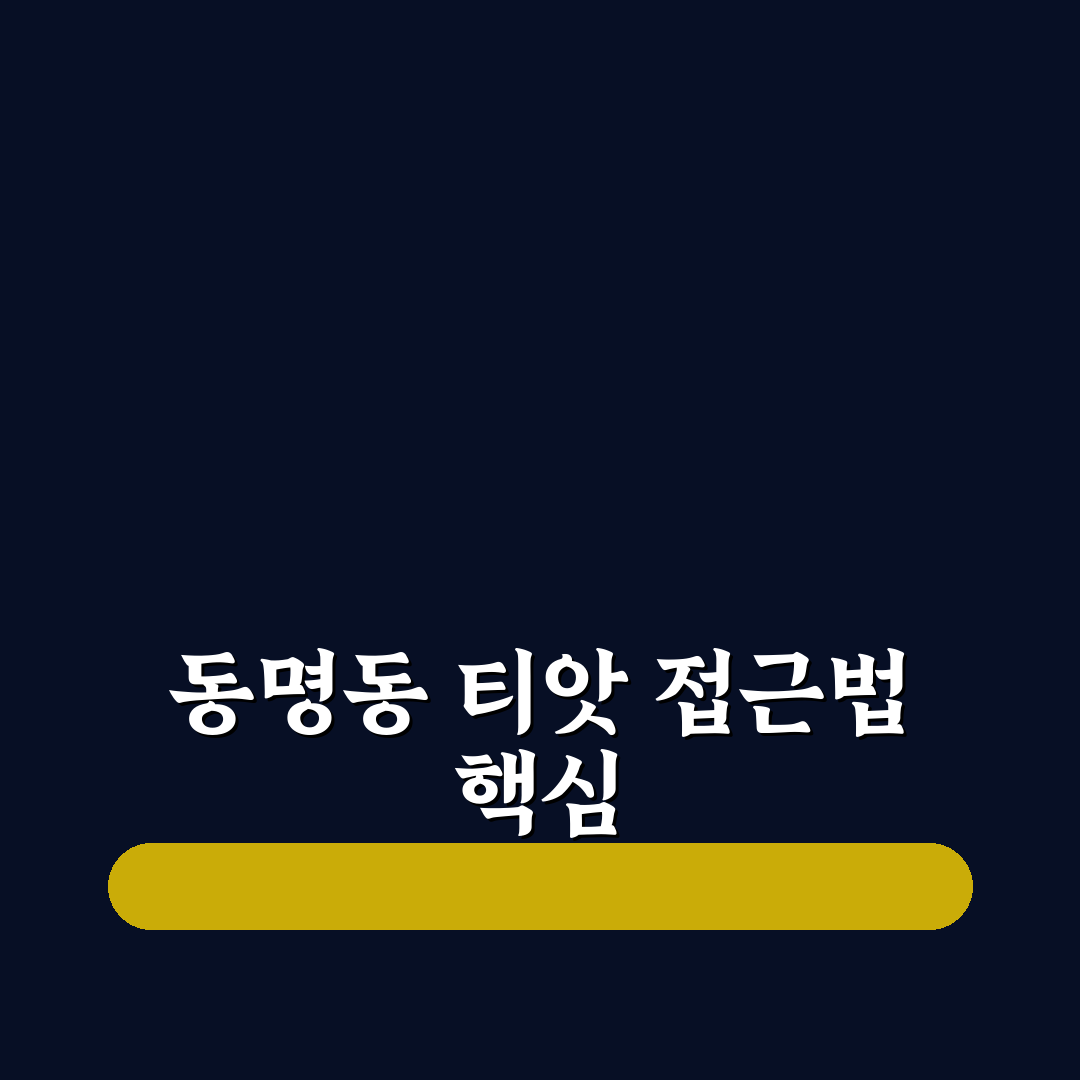 동명동 티앗 이용 가이드와 주요 체크포인트 비교 분석