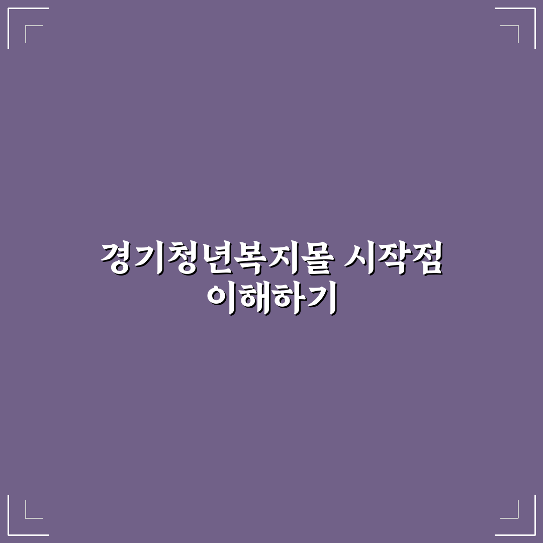 경기청년복지몰 이용 가이드와 주요 서비스 비교 분석