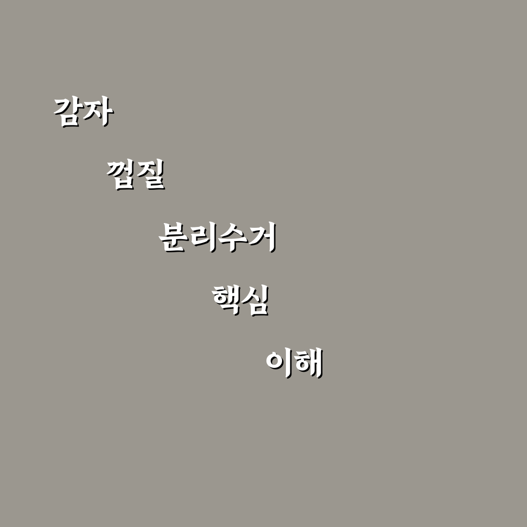 감자 껍질 분리수거 기준과 처리 방법 총정리