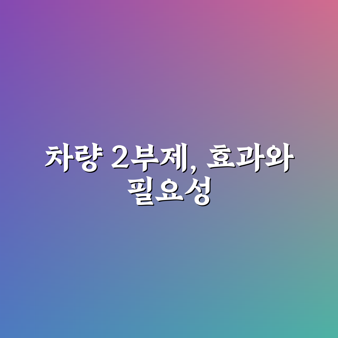 차량 2부제 나무위키 분석과 실행 기준 총정리