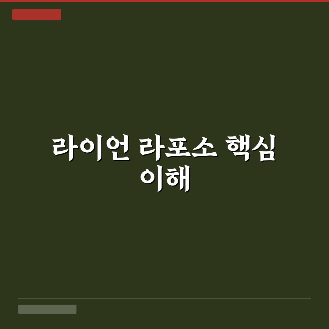 라이언 라포소 비교와 분석을 통한 선택 기준 총정리