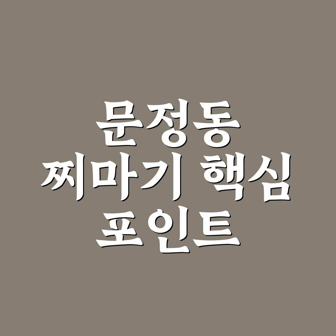 문정동 찌마기 맛과 가격 비교 분석 가이드 5가지 체크포인트