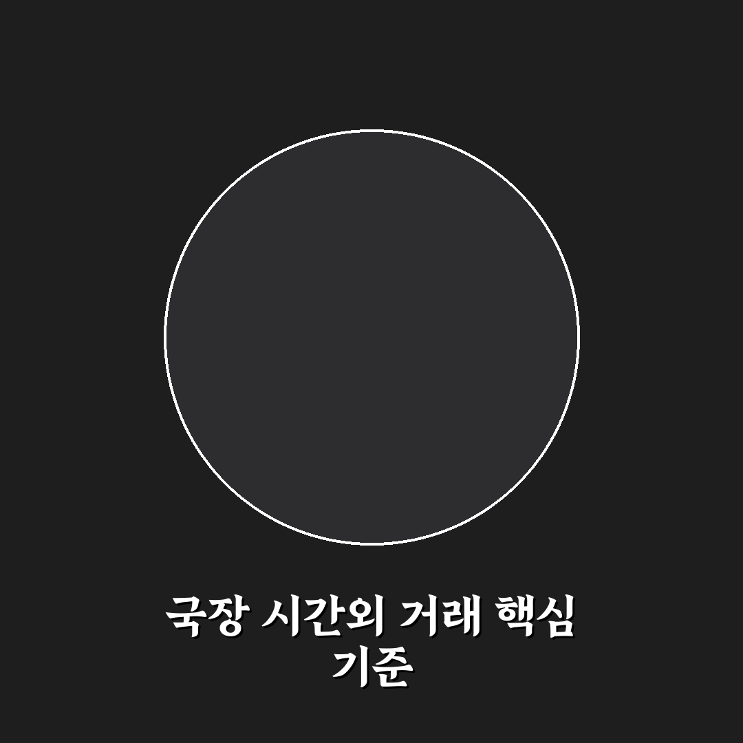 국장 시간외 거래 주요 기준과 투자 판단 체크포인트 분석