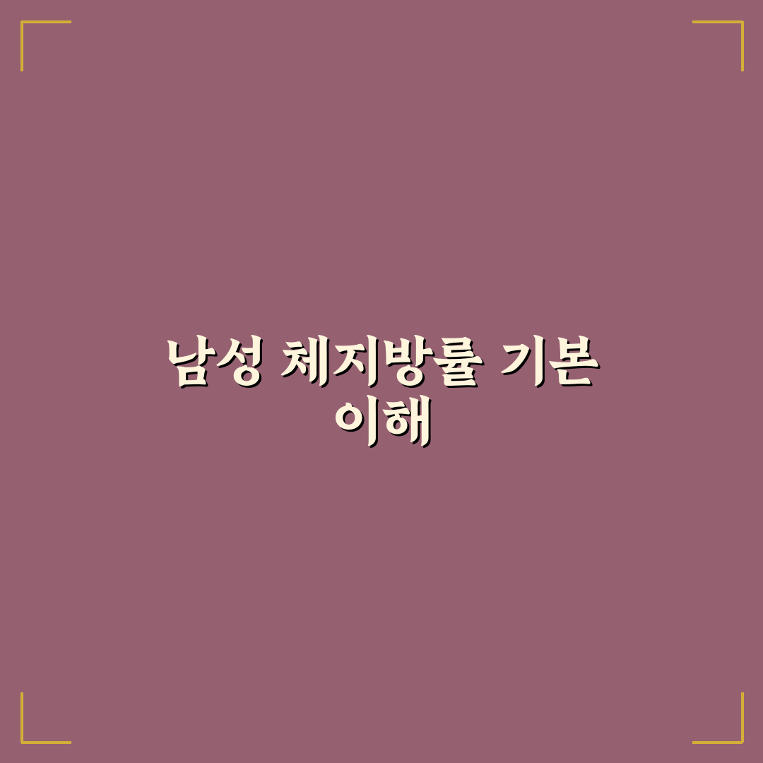 남자 체지방률 평균과 연령대별 가이드 총정리