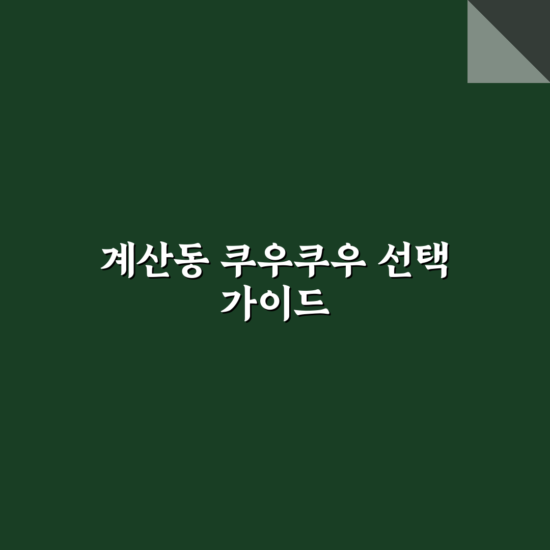 계산동 쿠우쿠우 비교와 5가지 선택 기준 총정리